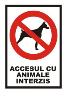 Acces interzis cu animale